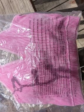 Ribbed V-Neck Bralette in Pink - Women's Intimates